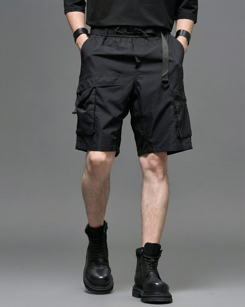 Techwear Water-Repellent Belted Cargo Shorts – Techwear Official