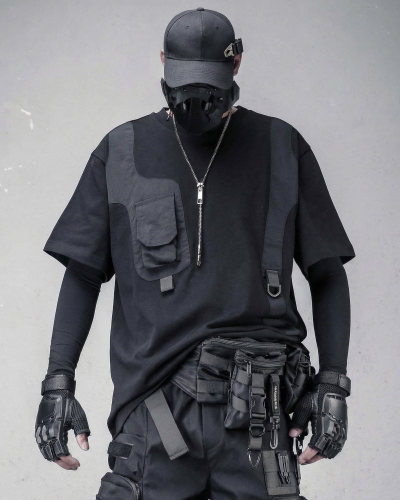 Oversized 3D Pocket Cargo T-Shirt - Tactical Techwear