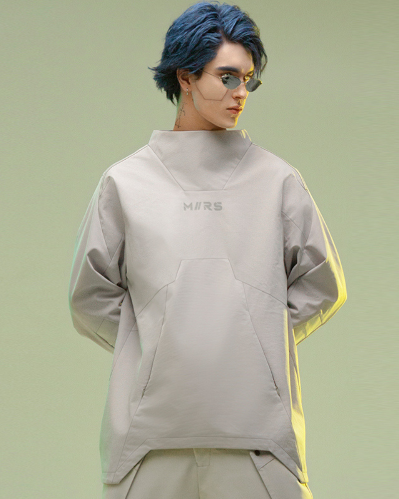 XIPHEVIL Cyberpunk Outfits 3D Cut Dyed Unisex Pullover Jacket