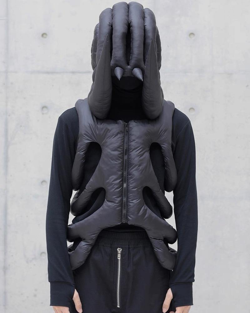 Alien 3D Hollow Skeleton Cotton Vest and Hood (Sold Separately)