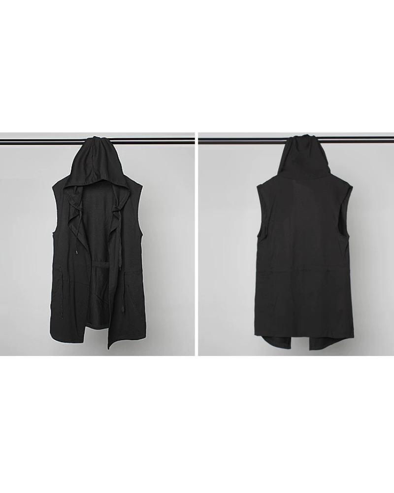 Black Sleeveless Ninja Costume Vest