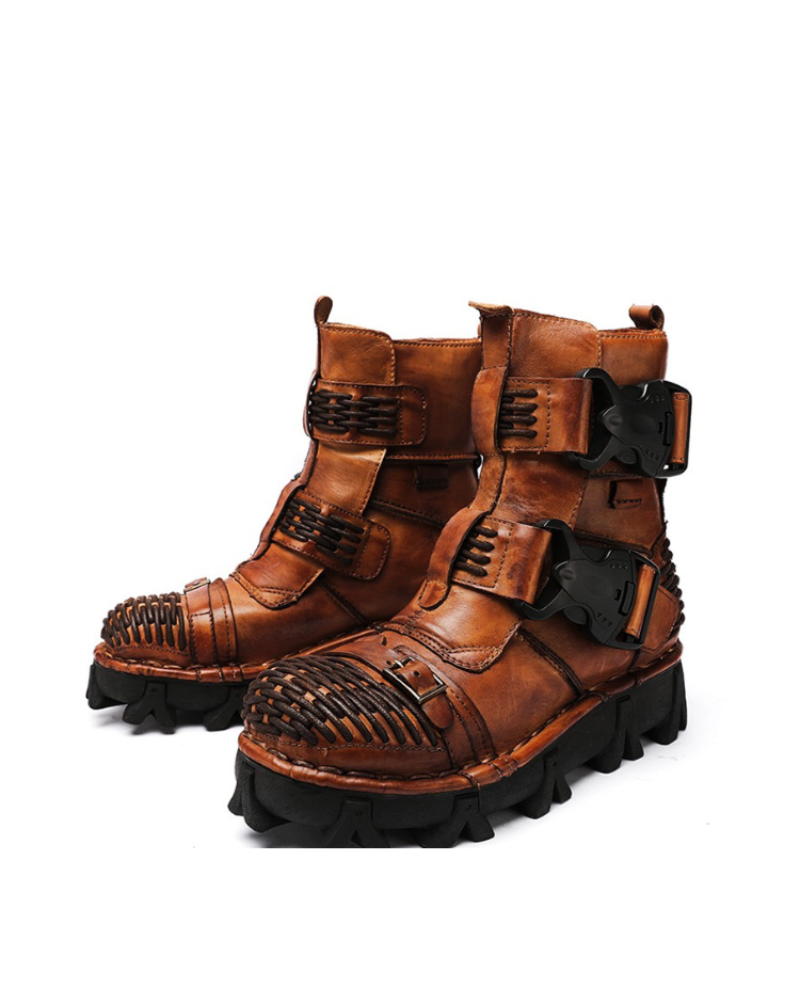 Techwear Harley Unisex Buckle Motorcycle Boots