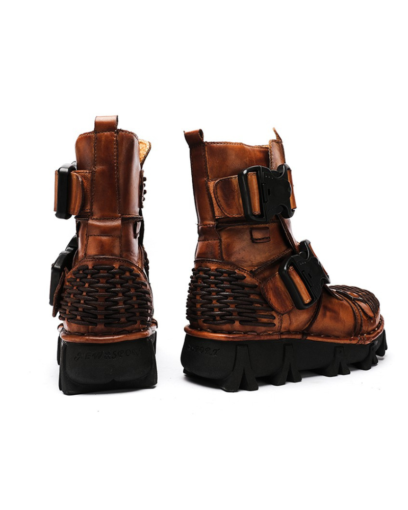 Techwear Harley Unisex Buckle Motorcycle Boots