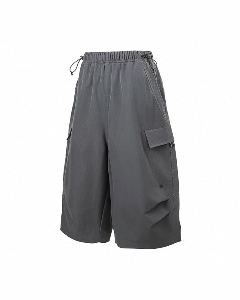 Vintage Unisex Camo Beach Cargo Hiking Shorts