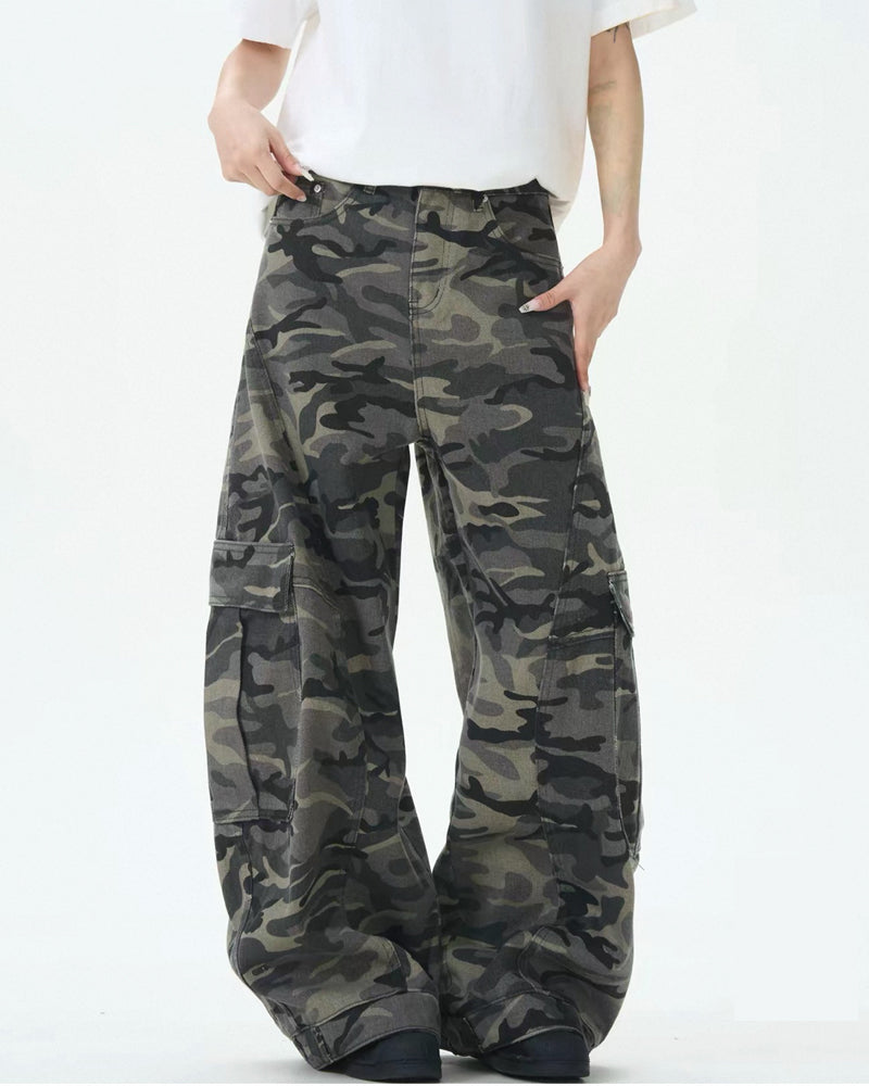 Camo Retro Streetwear Baggy Cargo Pants