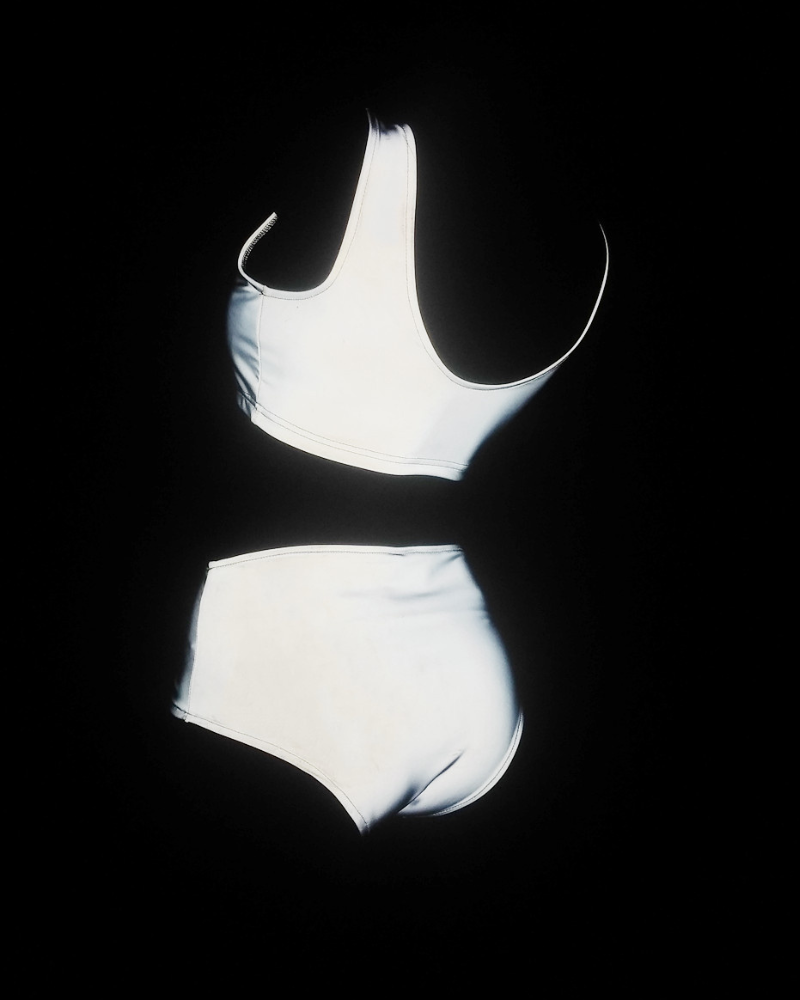 Colorful Reflective Rave Party Shiny Bikini Set