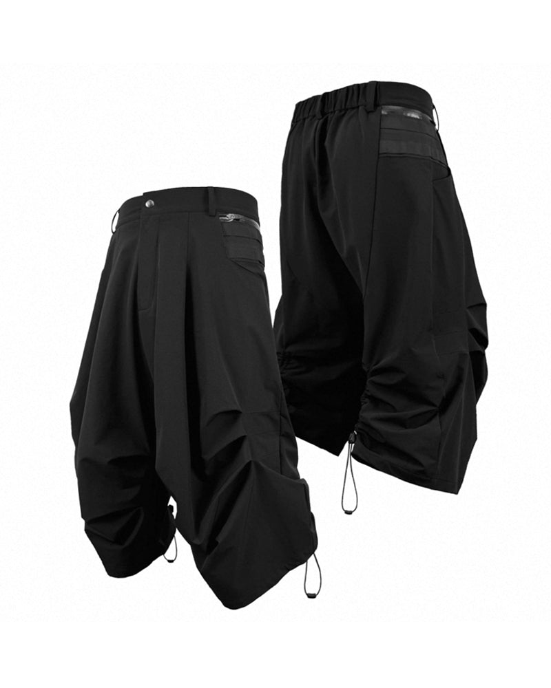 Japanese Techwear Curved Wide Pants
