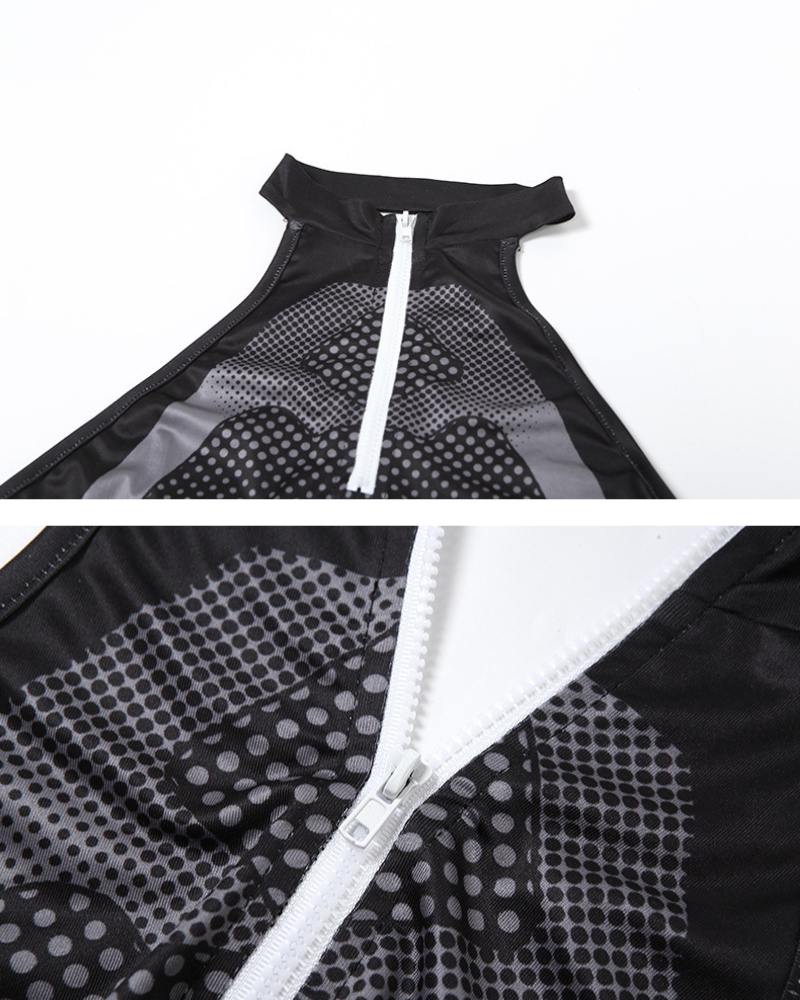 Cyberpunk Halter Cut Out Bodysuit