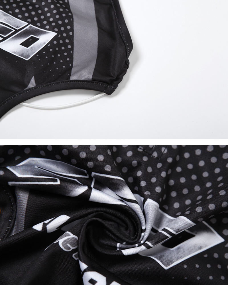 Cyberpunk Halter Cut Out Bodysuit