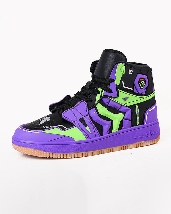 Cyberpunk Techwear Mecha Purple Sneakers
