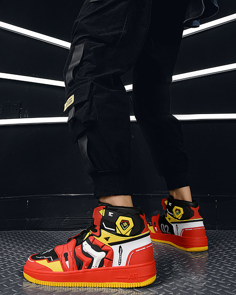 Cyberpunk Techwear Mecha Purple Sneakers