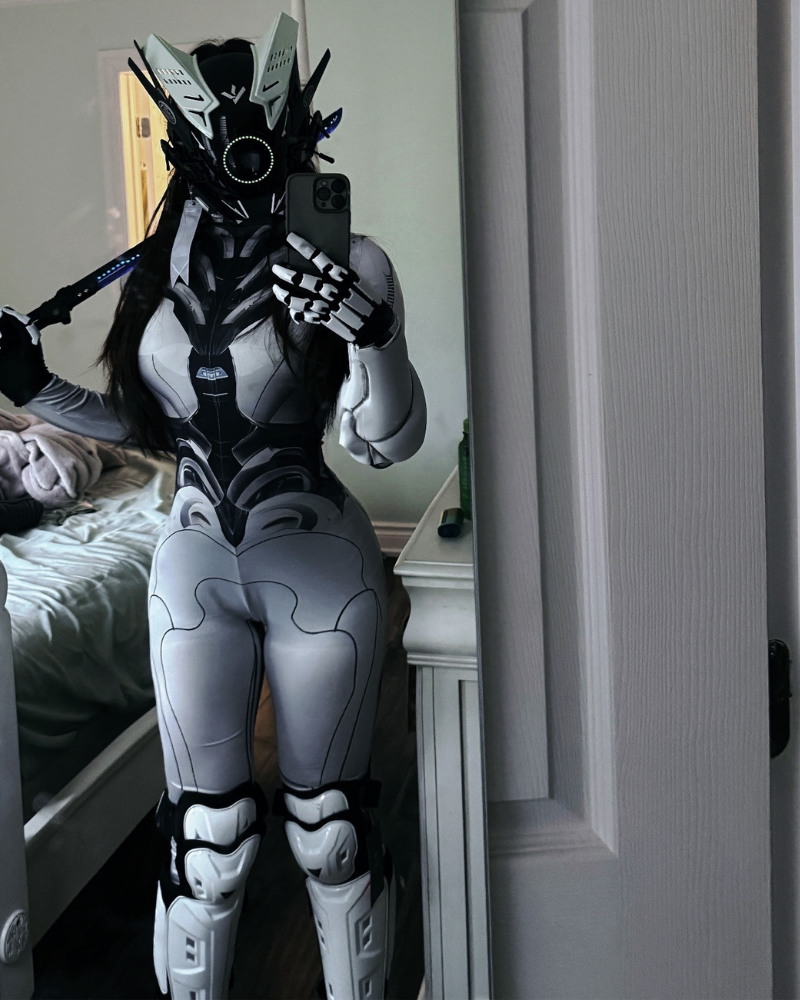 Cyberpunk Cosplay Future Warrior Women Techwear Bodysuit