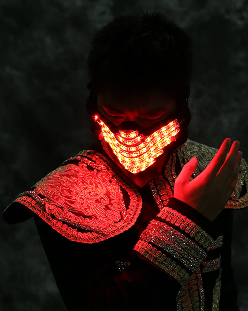 Luminous Mask,Luminous LED Mask,Led Light Face Mask,Led Mask,Cyberpunk mask,cyberpunk mask,led halloween mask,led mask halloween,cyberpunk art,cyberpunk fashion,cyber fashion,cyberpunk aesthetic,techwear mask,black face mask,led mask,led face mask,halloween mask,half face mask,affordable techwear,techwear fashion,cyberpunk fashion,techwear,tech wear,techwear outfits