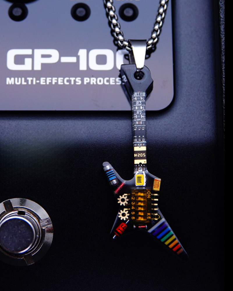 Cyberpunk Guitar Mechanical Necklace