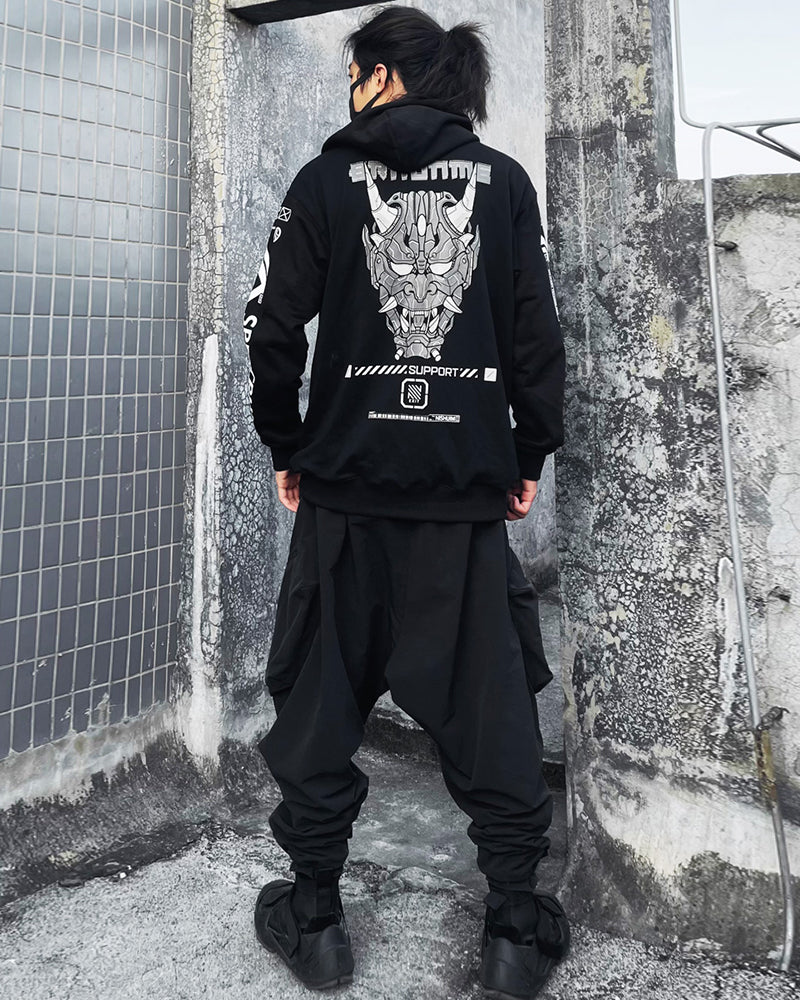 Cyberpunk Hannya Ninja Hoodie