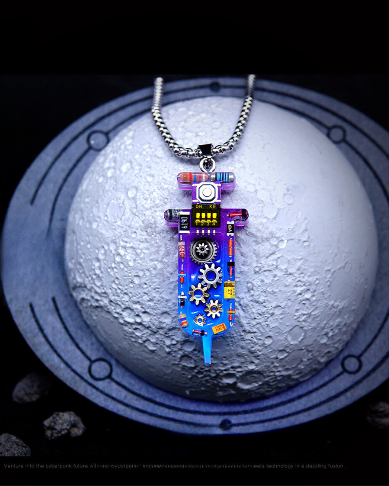 Cyberpunk Injection Fantasy Mechanical Necklace