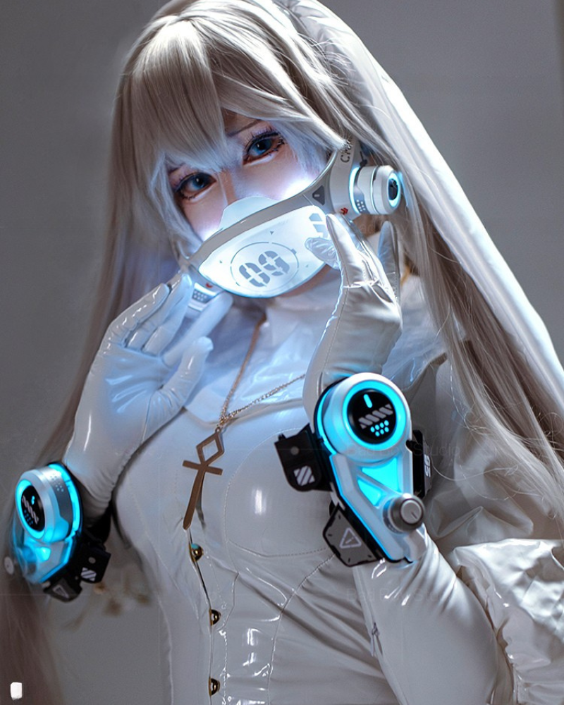 Cyberpunk LED Glow Hand Armor Mech Mask(Sold Separately)