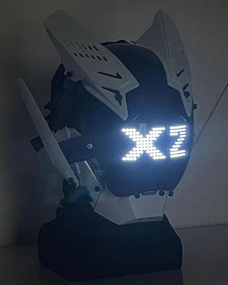 Cyberpunk LED Light Helmet Mask