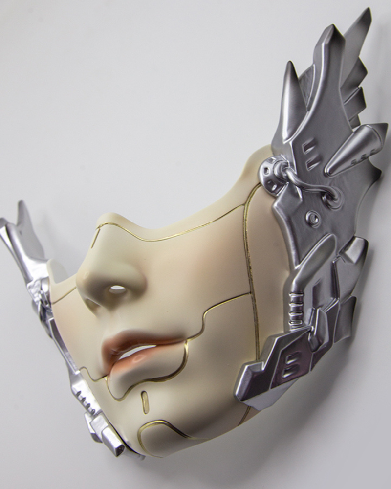 Cyberpunk Mecha Ascension Half-Face Cosplay Mask