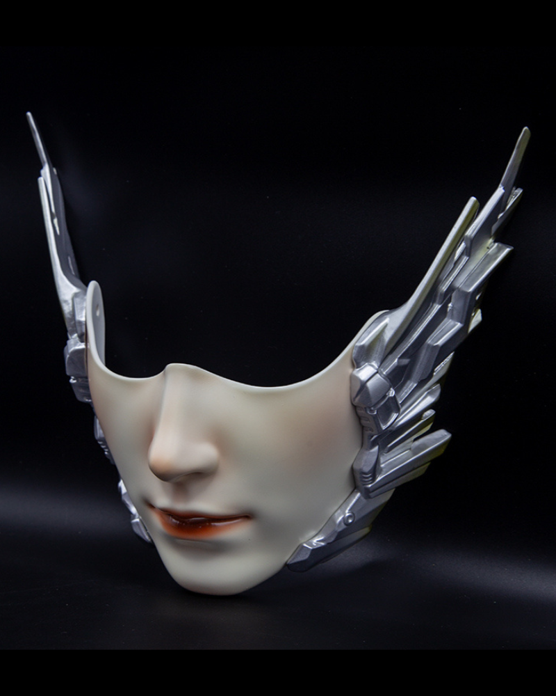 Cyberpunk Mecha Ascension Half-Face Cosplay Mask