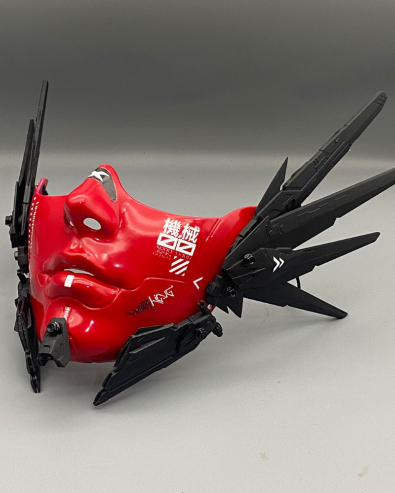 Cyberpunk Mecha Tech Half-Face Mask