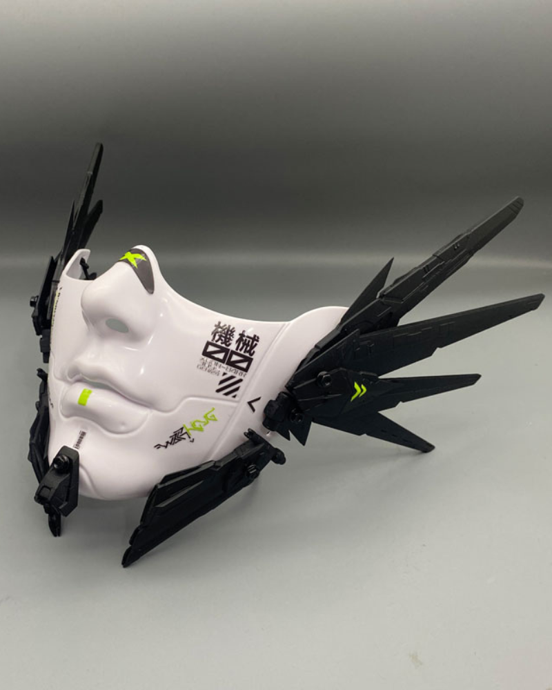 Cyberpunk Mecha Tech Half-Face Mask