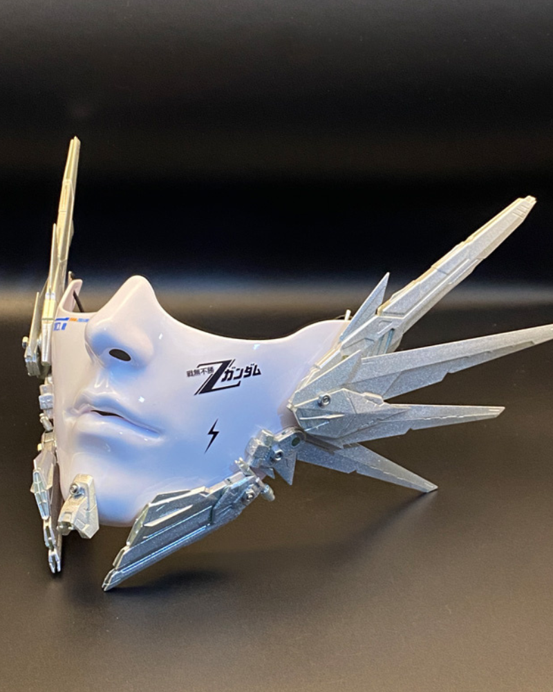 Cyberpunk Mecha Tech Half-Face Mask