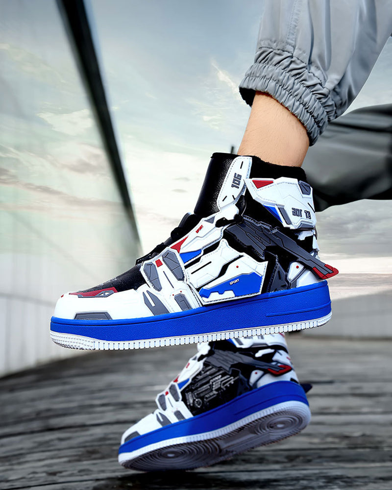 Cyberpunk Mecha Wings Sneakers|Blue Purple Red