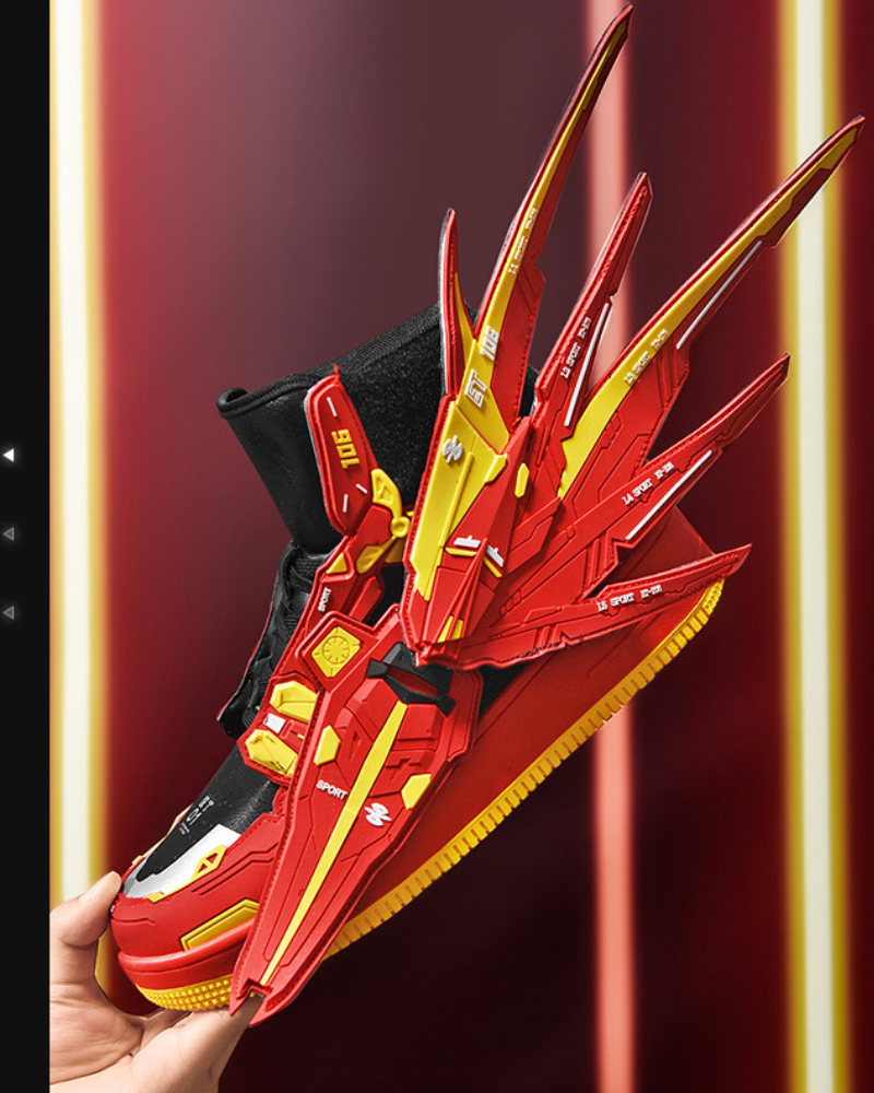 Cyberpunk Mecha Wings Sneakers|Blue Purple Red