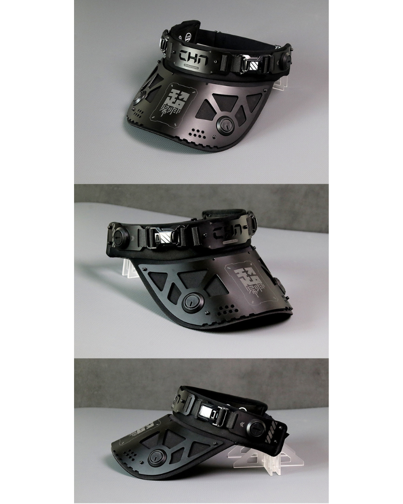 Cyberpunk Mechanical Futuristic Visor Mask and Neck Gaiter