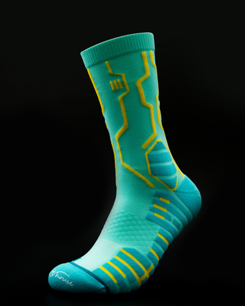 Cyberpunk Circuit Mid-calf Socks