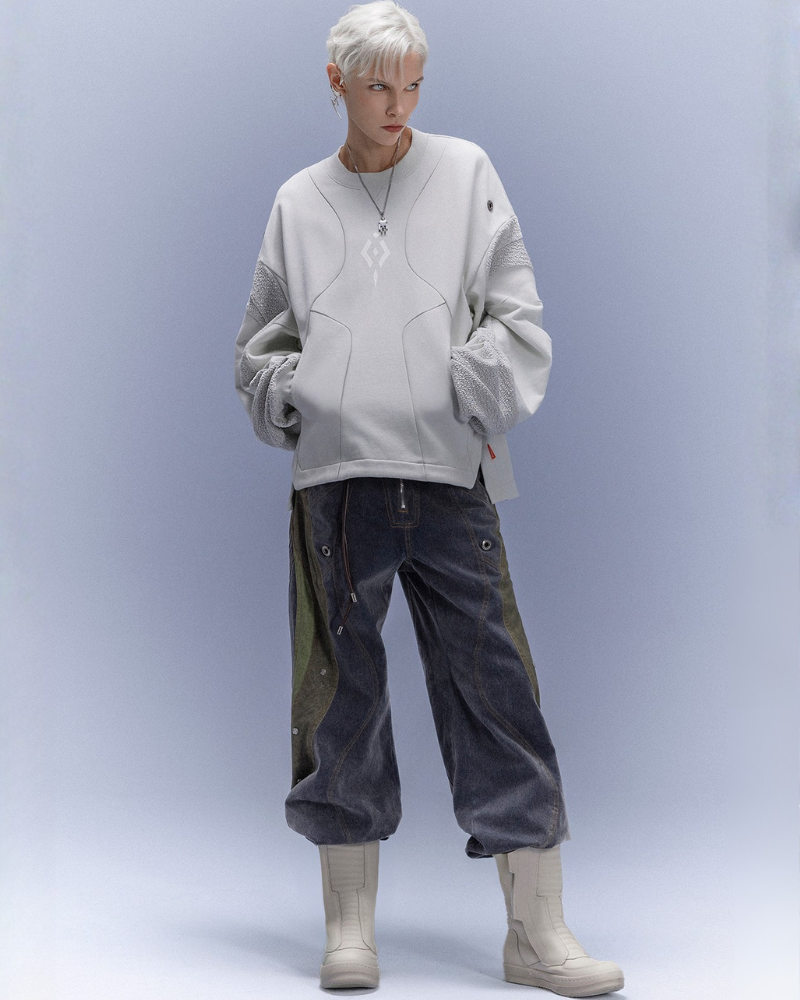 XIPHEVIL Cyberpunk Outfits High-Street Crewneck Sweatshirt