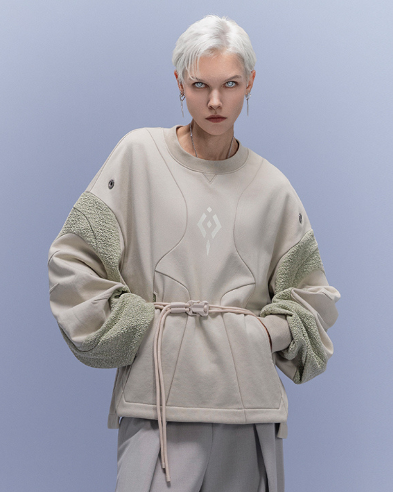 XIPHEVIL Cyberpunk Outfits High-Street Crewneck Sweatshirt