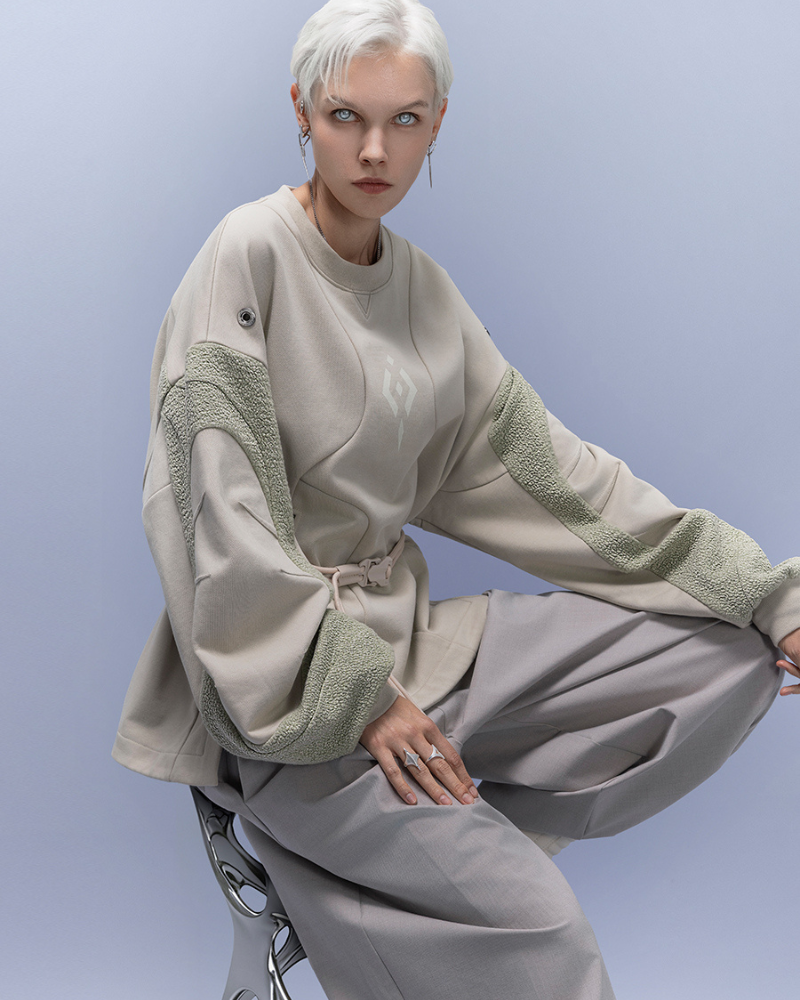 XIPHEVIL Cyberpunk Outfits High-Street Crewneck Sweatshirt