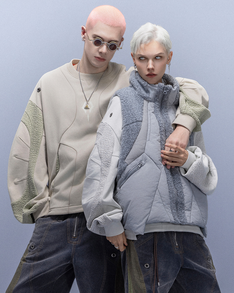 XIPHEVIL Cyberpunk Outfits High-Street Crewneck Sweatshirt