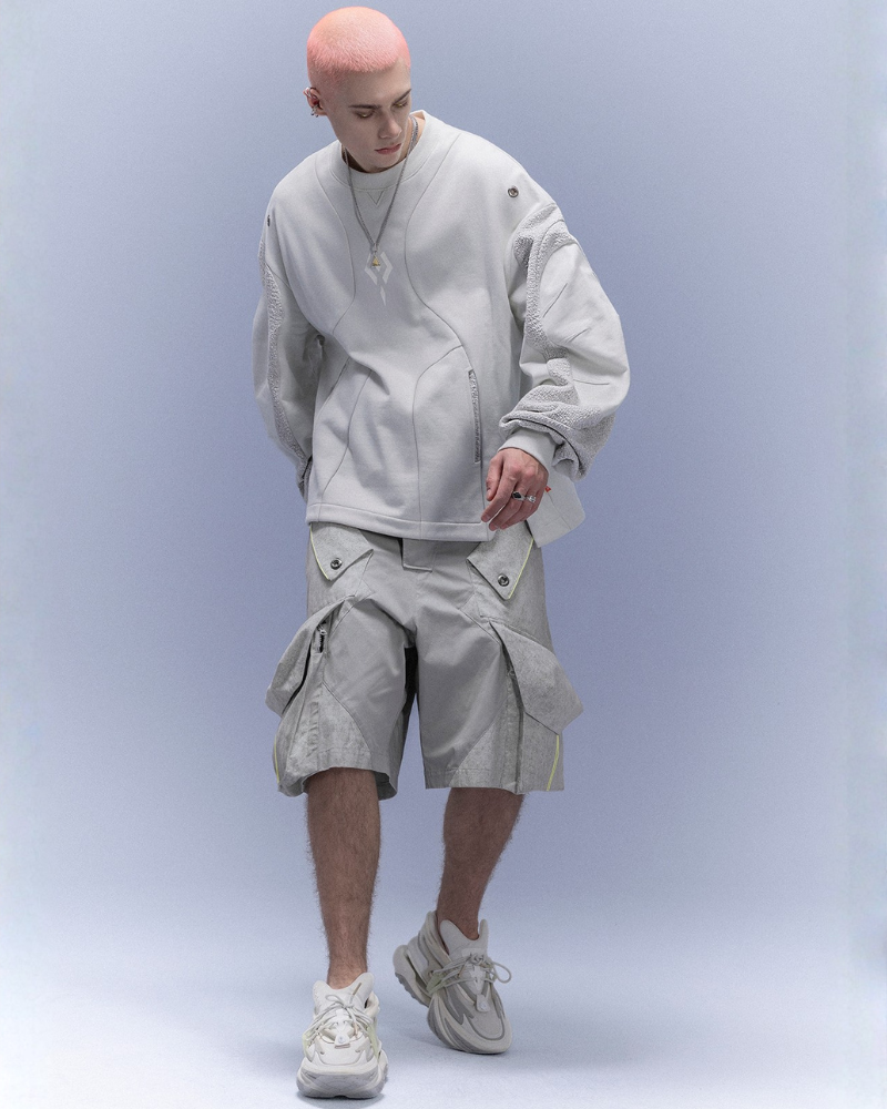 XIPHEVIL Cyberpunk Outfits High-Street Crewneck Sweatshirt