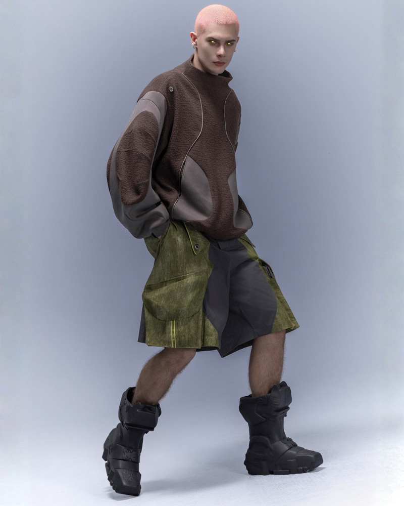 XIPHEVIL Cyberpunk Outfits High-Street Oversized Pullover Sweatshirt