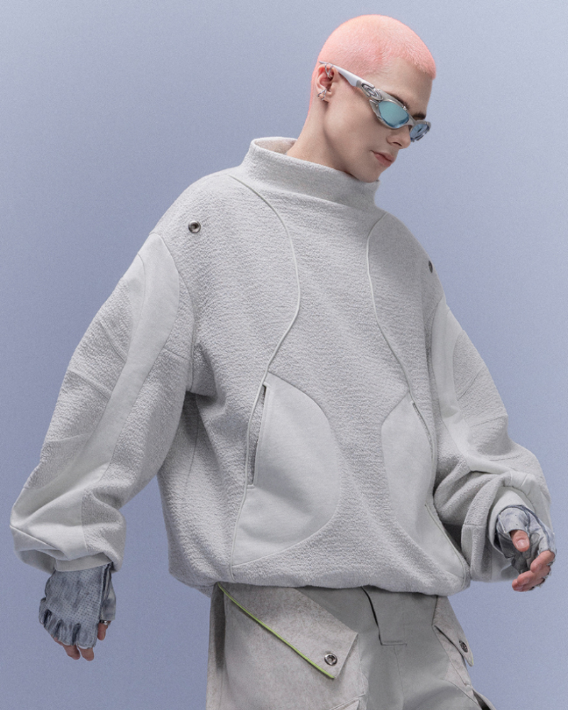 XIPHEVIL Cyberpunk Outfits High-Street Oversized Pullover Sweatshirt