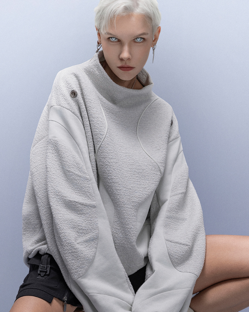 XIPHEVIL Cyberpunk Outfits High-Street Oversized Pullover Sweatshirt