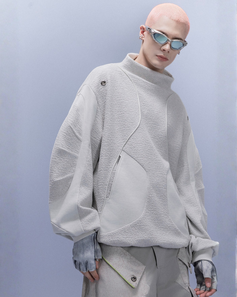 XIPHEVIL Cyberpunk Outfits High-Street Oversized Pullover Sweatshirt