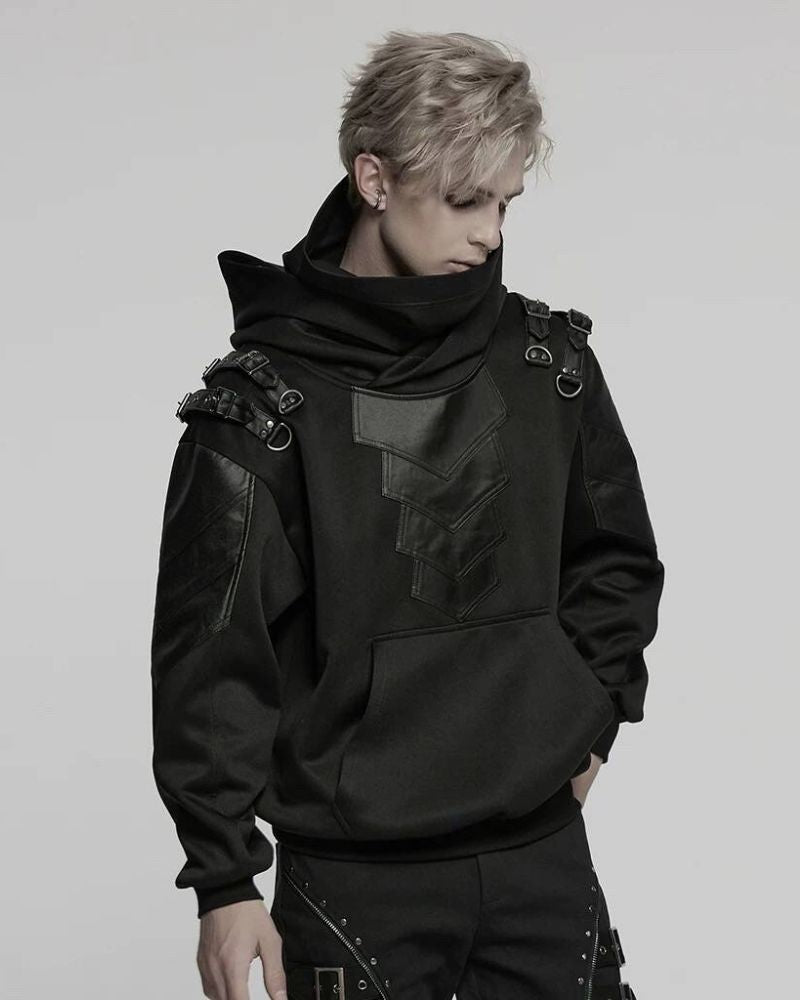 Cyberpunk Oversize Armored Pullover Hoodie