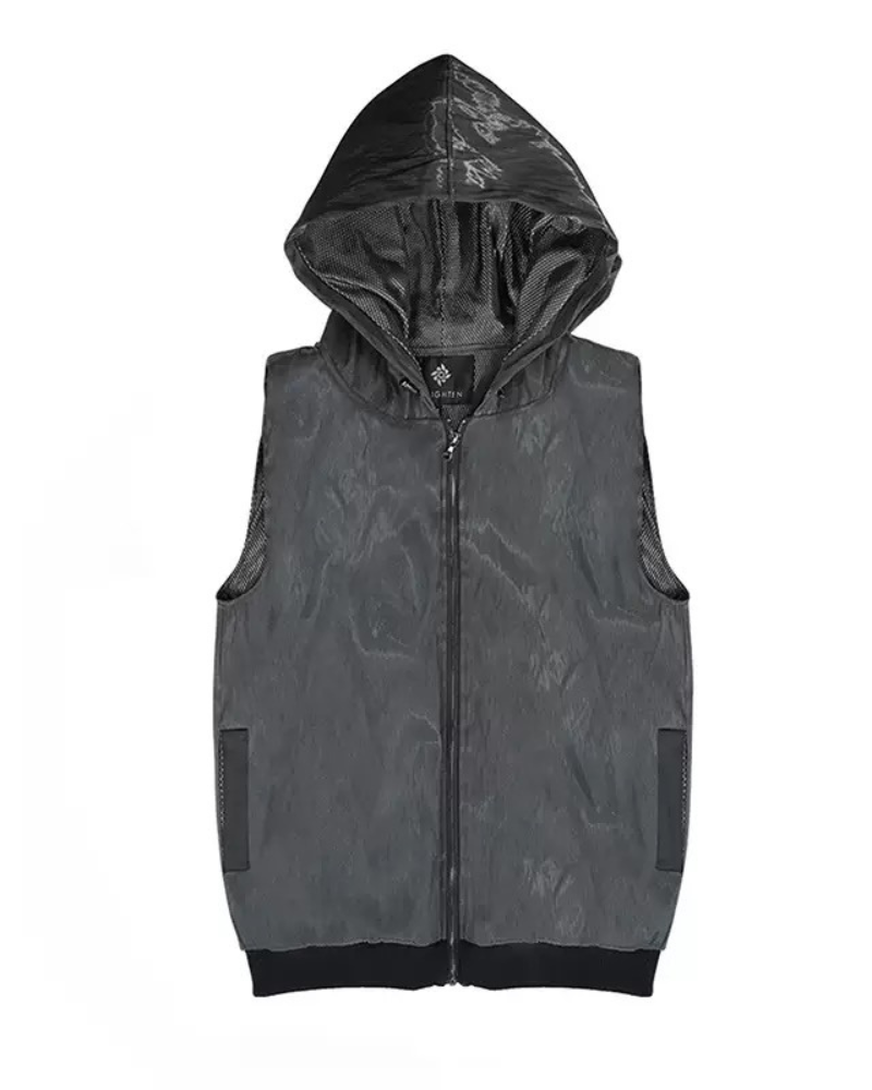 Cyberpunk Rave Clothing Luminous Hooded Vest