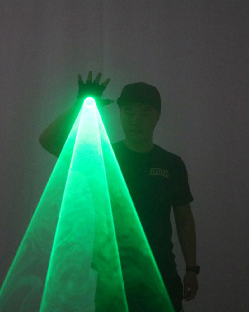 Cyberpunk Red&Green Laser Light Up Gloves