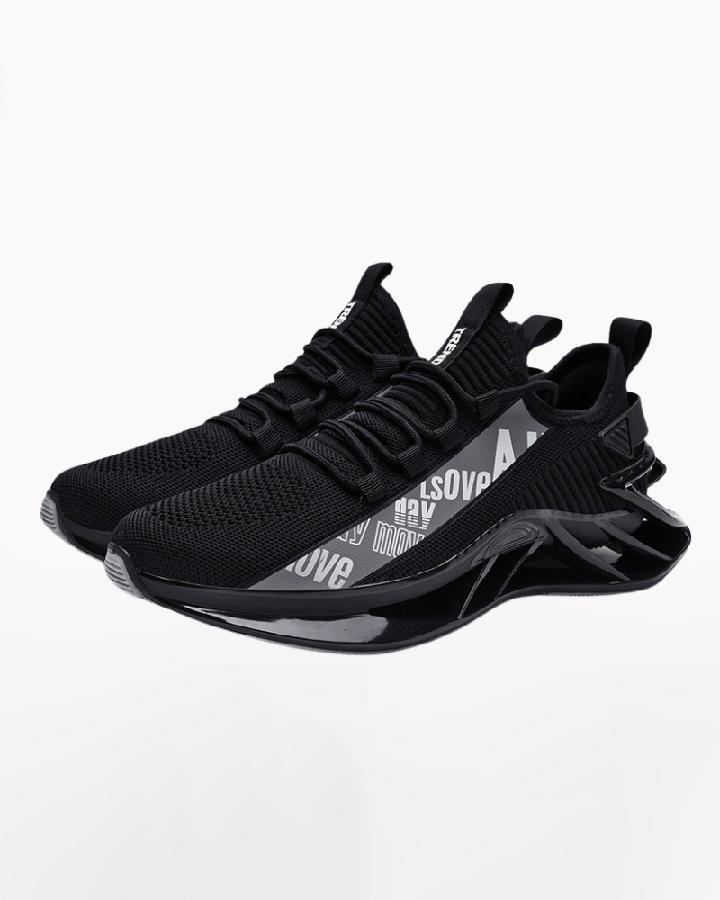 Cyberpunk Reflective Lightweight Sneakers, for Men, Size 39, Black