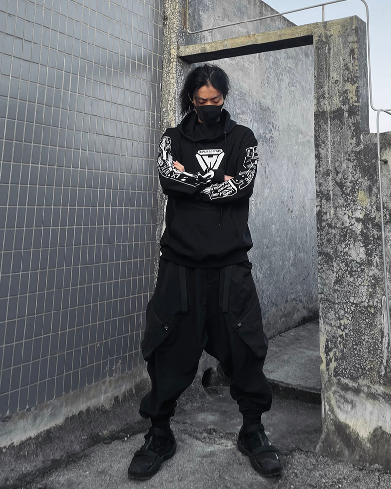 Cyberpunk Techwear Skull Hoodie