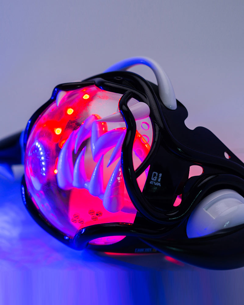 Tech Style Piranha Cyberpunk Half Face Mask