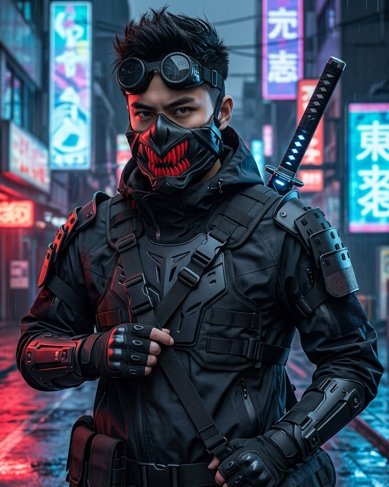 Cyberpunk Breathable Wire Mesh Cosplay Half Face Mask