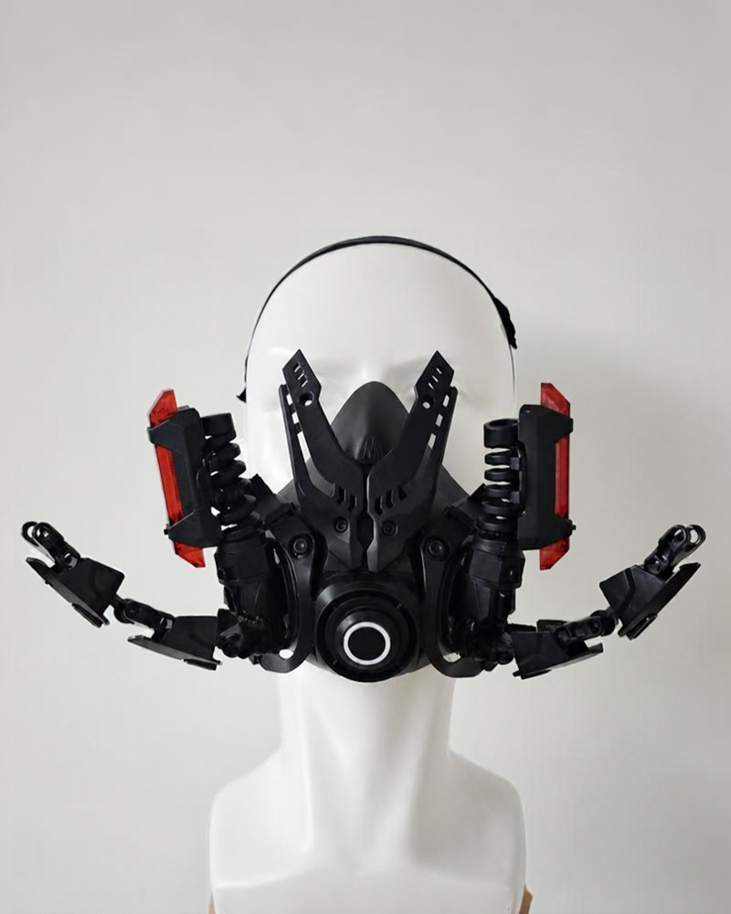 Cyberpunk Cosplay Glowing Mechanical Mask