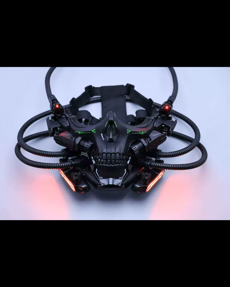 Cyberpunk Tactical Sci-Fi Cosplay Luminous Skull Mask