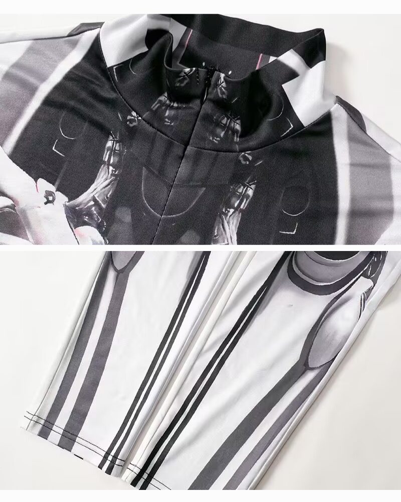 Cyberpunk Cosplay Future Warrior Women Techwear Bodysuit